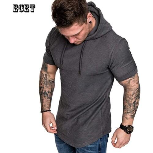 Summer streetwear trend mens clothing jogger brand hooded pullover hoodie fashion casual T-shirt top