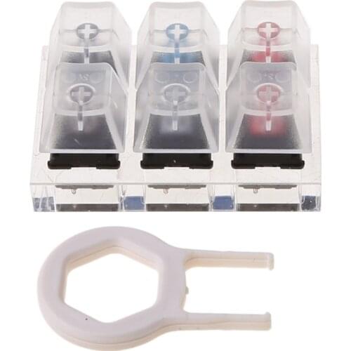 Mechanical Keyboard Clear Keycaps 6 Key Swit6X Tester Kit for cherry MX