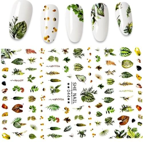 2021 NEW 3D Floral Nail Sticker Adhesive Plants Colorful Beautiful Flowers Nail Transfer Sticker Decals Nail Art Decoration