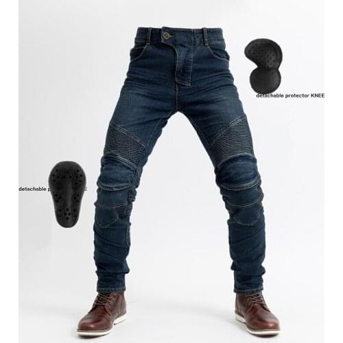 NEW Classic Motorcycle Pants Men Moto Jeans Protective Gear Riding Touring Motorbike Trousers Motocross Pants