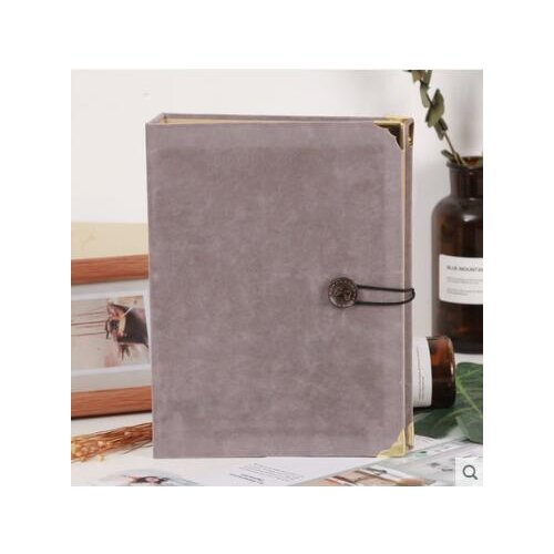 Deer Skin Cover High Quality 6 Inch 200 Sheets Plastic Inserted Album Large Capacity Album Scrapbook Wedding Home Decoration XX