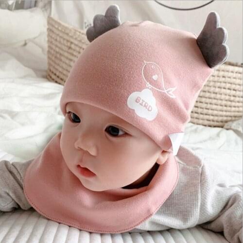 Wholesale Newborn Baby Hat Beanies Cotton Infant Photography Props Boys Girls Solid Color Bonnet Hats With Ears Winter Warm Cap