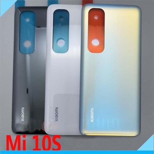 Original New Back Cover for Xiaomi Mi 10S Rear Battery Cover Rear Door Housing Mobile Phone Case Cover With Adhesive Parts