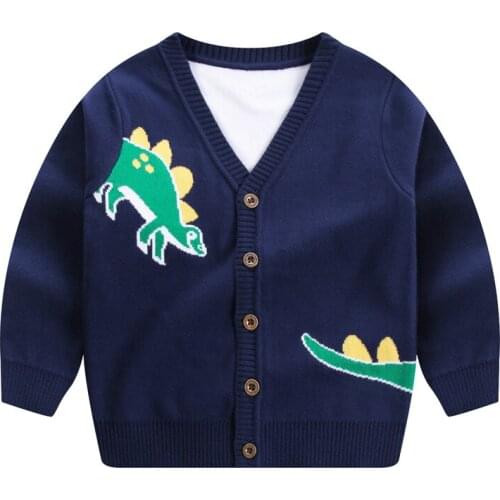 Autumn Children Clothing Kids Boys Sweater V-Neck Knitwear Long-Sleeve Cartoon Cardigans Children Clothes Kids Sweater Coats