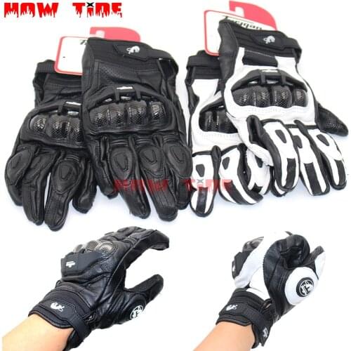Furygan Summer Mens Breathable AFS6 Motorcycle Gloves Racing Leather Guantes Carbon Knukle Protection Gants Moto Black White