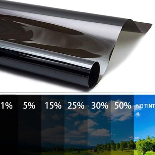 1 Roll 50cmX3m 5/15/20/35/50 Percent VLT Window Tint Film Glass Sticker Sun Shade Film for Car UV Protector foils Sticker Films