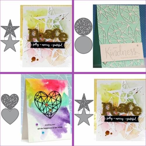 Hollow Irregular Circle Heart Star Creative Decorations Metal Cutting Dies For DIY Scrapbooking Album Best New Dies Cut 2019
