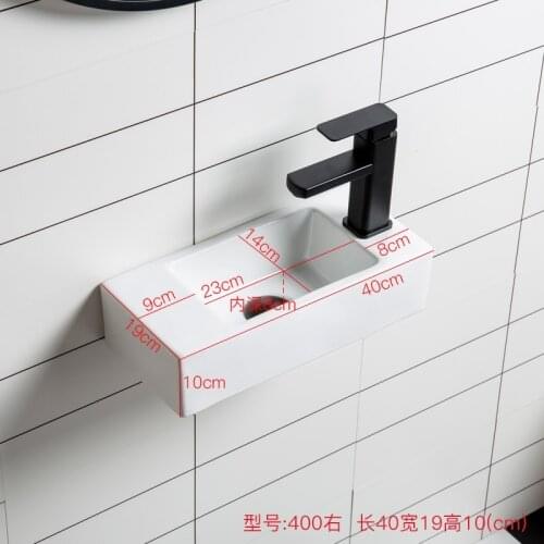 European style bathroom water sink sanitary items rectangular ceramic art wash basin