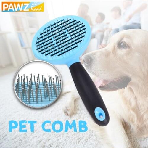 PAWZRoad Cat Combs Rake Spill Brush Pet Comb Grooming Pet Quick Clean Fur Short Hair Groom Shedding Hair Tool Brush for Cats