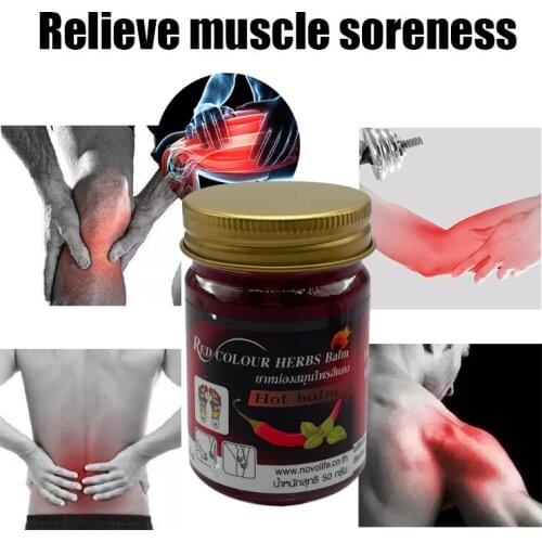 Muscle Massage Thai Red Grease Made From Plant Extracts Refresh Relieve Fatigue Bruises Shoulder and Lumbar Spine Joint Pain