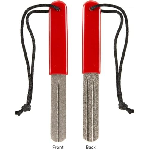 Fishhook Sharpener Double Side Single Dual Grooves Diamond File With Handle Fishing Hook Sharpening Tool Accessory