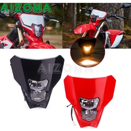 Motorcycle Off Road Headlight Lamp For Honda CRF 250 450 CRF450L CRF450XR Enduro Supermoto Dirt Bike Motocross Headlight Fairing