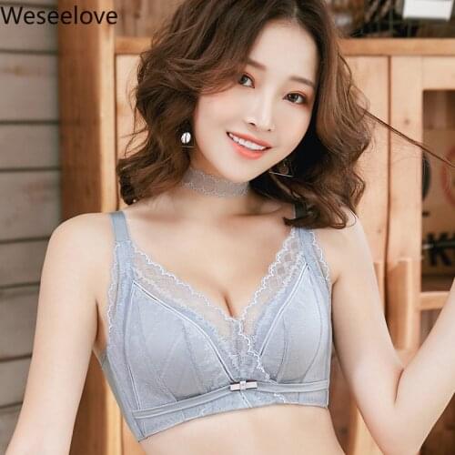 Weseelove Womens Bra 2020 Sexy Women Bra Push Up Bralette Kawaii Lingerie Lace Top Underwear for Girls Push Up Bralette B29-1