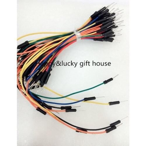 YYT 65pcs Flexible Breadboard Jumper Mix Color Male to Male Solderless Cable Wire wholesale Drop