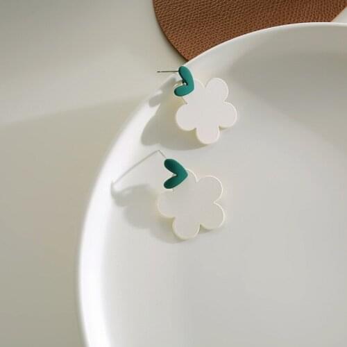 ZDMXJL 2021 New Fashion Cute Women Earring Sweet Heart Flower Pandora 925 Original Ear Stud Drop Earrings Jewelry Accessories