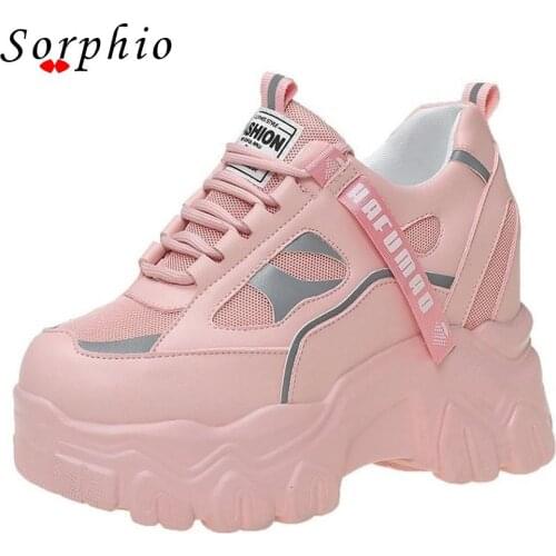 Woman Fashion Summer Chunky Heel Internal Increase Sneaker Flats Popular Brand New For Women Lace Up Comfortable Shoes 2021
