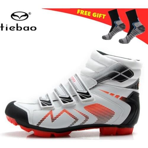TIEBAO Winter Cycling Shoes 2021 Zapatillas Ciclismo Mtb Bicicleta Triatlon Riding Bicycle Self-Locking White Women Sneakers Men