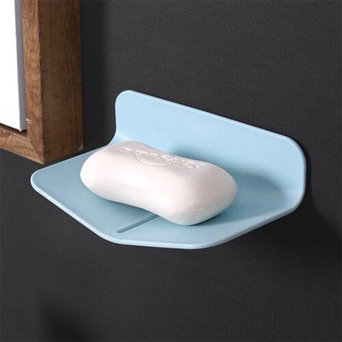 1PC V Shape Shower Soap Dishes Tray Holder Bathroom Storage Soap Rack Plate No Drilling Bathroom Accessories Bathroom Supplies