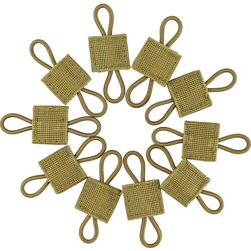 10 Pcs Tactical MOLLE Elastic Molle Ribbon Buckle Tactical Binding Retainer for PTT Antenna Stick Pipe Hunting Accessories