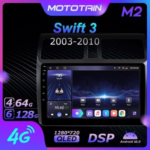 1280*720 Android 10.0 Mototain Car Multimedia Auto Radio for Suzuki Swift 3 2003 - 2010 4G LTE Audio GPS Player 8 Core 6G 128G