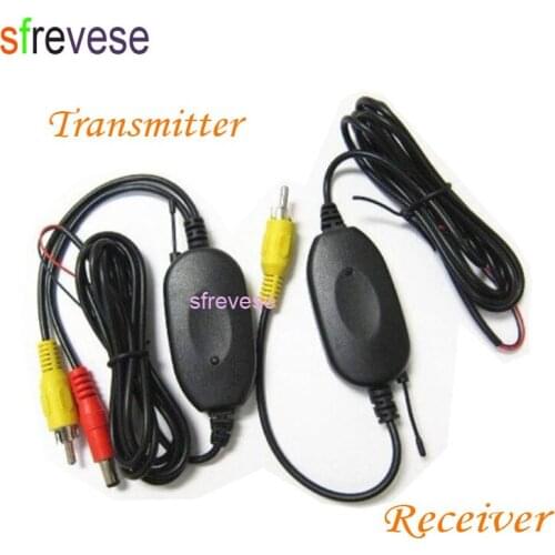 2.4Ghz Wireless RCA Video Transmitter + Receiver Kit for Car Reavering Parking Backup Camera Monitor