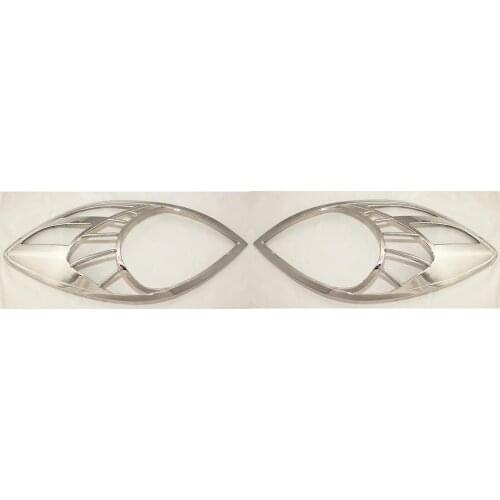 2pcs ABS HEAD LAMP COVER Car Chrome Strips For Toyota Yaris Vitz 2005 2006 Accessories Head lamps Cover Trim