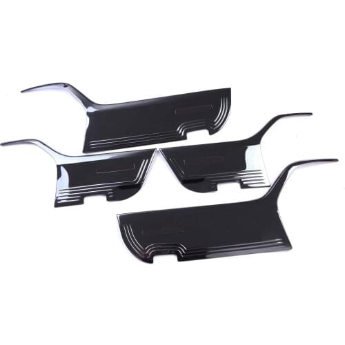 Wotefusi 4pcs Stainless Steel Black Anti Kick Protect Pads for Land Cruiser 2012-2019 [QPA667]