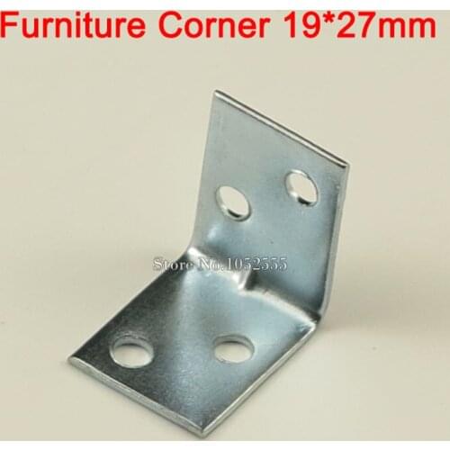 50PCS 19*27mm Iron L Shape Furniture Connecting Corner Brackets Right Angle Connector Mounting Bracket Protector K233