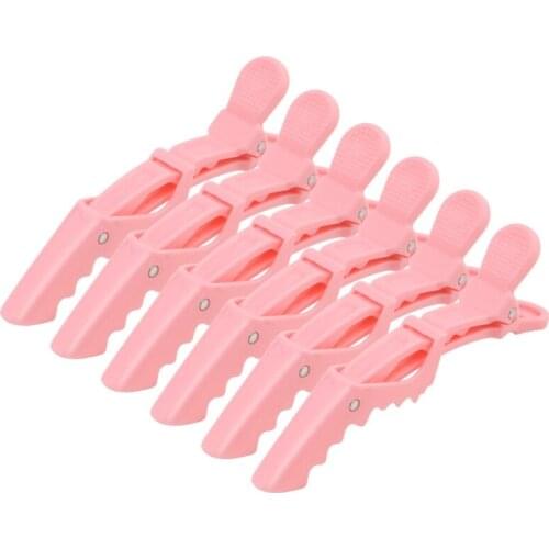 6PCS Salon Alligator Sectioning Hair Clips with Non Slip Grip for thick Hair