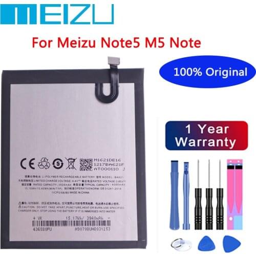Meizu 100% Original 4000Ah BA621 Battery For Meizu Note5 M5 Note Phone Lastest Produce High Quality Battery+Free tools