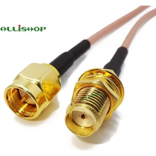 ALLISHOP50cm extension cord SMA male to SMA female RG178 pigtail cable Coaxial cable
