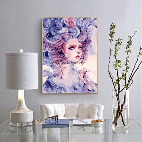 Diy 5d Diamond Painting Cross Stitch Kits Diamond Mosaic Diamond Embroidery Full Home Decor Crafts Flower Banquet Girl Series