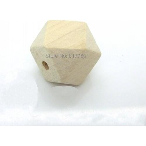 Free shipping-20PCs Wood Spacer Beads Polygon Natural 26.5x20mm Hole:Approx 4.3mm D0184