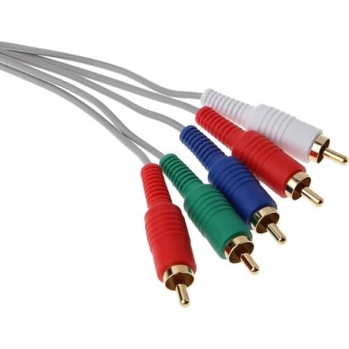 K5DB 1.8m Component 1080P HDTV AV 5RCA Adapter Cable for nintendo Wii Console