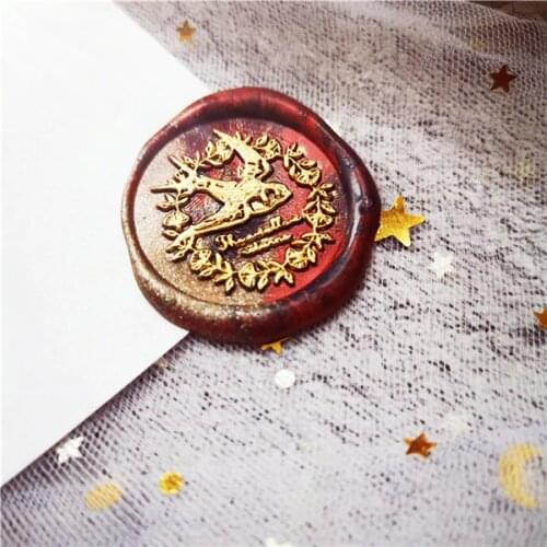 Swallow Garland lace flower stamp head of Retro Wood Stamp Sealing Wax Seal Stamp Wedding Decorative sealing Stamp wax seals