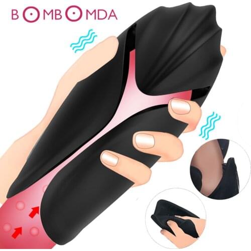 Male Masturbator Vibrator Penis Delay Trainer Delay Ejaculation Oral Climax Glans Stimulate Massage Pussy Adult Sex Toys for Men