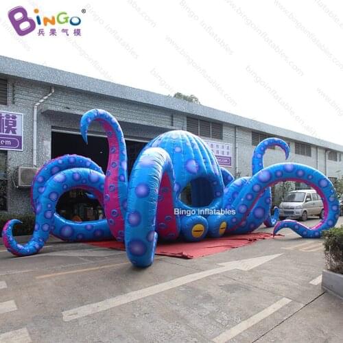 HIGH QUALITY PVC 12x5.6x4mh inflatable octopus booth tent air filled individualized ocean theme sales kiosks for advert event