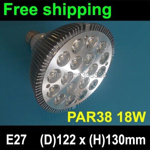Drop price E27 par38 led bulbs Lamp Light 85-256V 18w par38 led spotlight e27 spot light CE RoHS free shipping