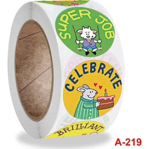 Rolled animal sticker self adhesive label animal modeling Wall Decal childrens toy sticker