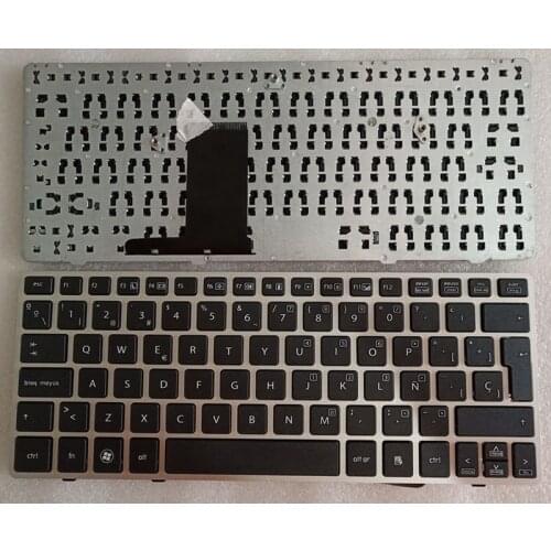 GZEELE Laptop replacement keyboard for HP Elitebook 2560 2560P 2570 2570P black LA/SP layout Silver Frame Latin Spanish Teclado