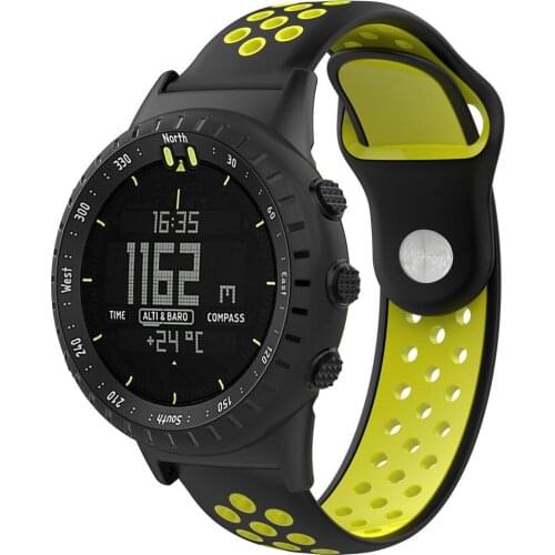 For SUUNTO CORE Sports Wristband Replacement Silicone Watch Band For SUUNTO CORE All Black Sports Smart Watch Wrist effective