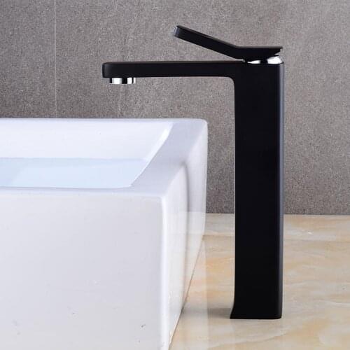 Bathroom Basin Faucets White and Chrome Finish Brass Sink faucet Single Hole Cold Hot Water Tap Basin Faucet Mixer Taps Torneira
