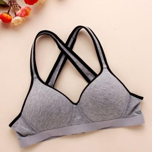 US back no rims sports bra text developmental girls underwear cotton jogging sleep shipping