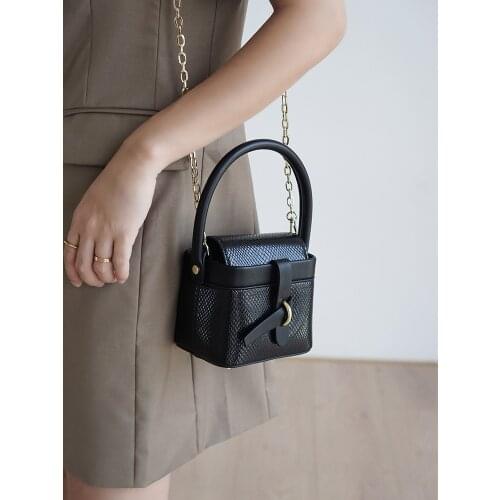 Lizer Pattern Square Box Handbag New Quality Leather Womens Designer Handbag High Capacity Shoulder Messenger Bag