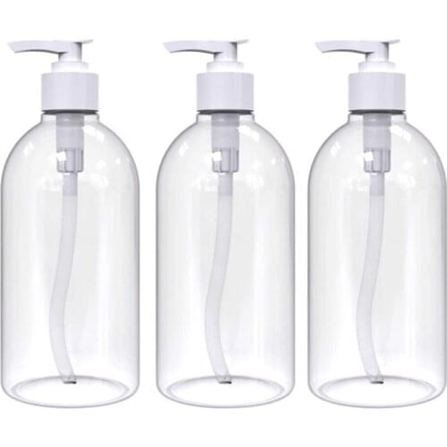 Spot 1/3 Pcs 500ml Refillable Shampoo Bottles Pump Bottles Conditioner Dispenser Empty for Bathroom Shower Hogard