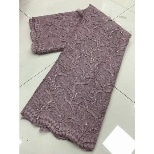 MIQIER 2020 High Quality African Lace Fabric Embroidery Swiss French Tulle Pure Cotton 5yards Wedding Party Dress Guipure J132