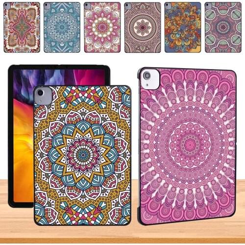 Hard Shell Case Cover for Apple IPad Air 4 2020 10.9 Inch Mandala Pattern Tablet Plastic Durable Protective Shell + Stylus