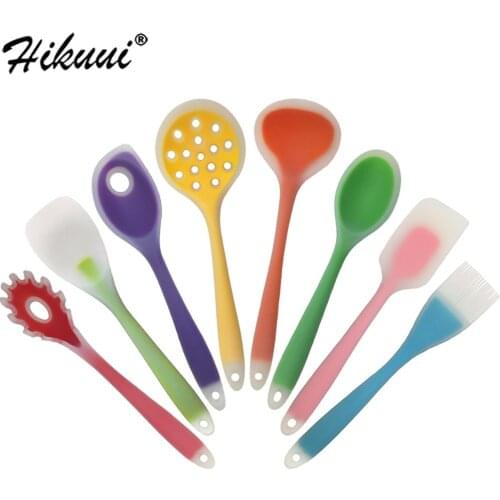 1PC Retail Cooking Utensils Cookware Nylon And Food Grade Silicone Kitchen Cooking Tools Spatula And Spoon Kitchenware 9 Style