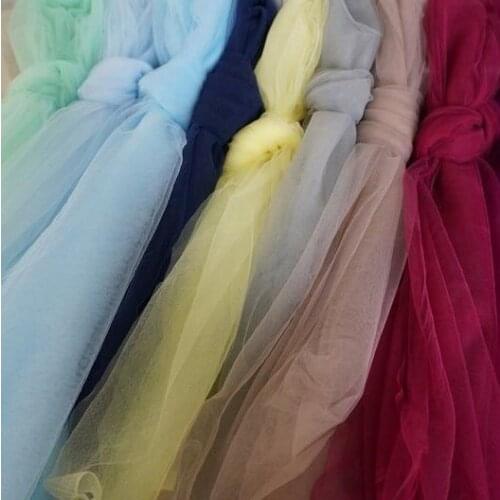 16 colors Soft Illusion Net Lace Nylon Gauze lace Fabric For Wedding Hats Tutu skirt Tulle Crow Wreath Costumes Fairy Dress