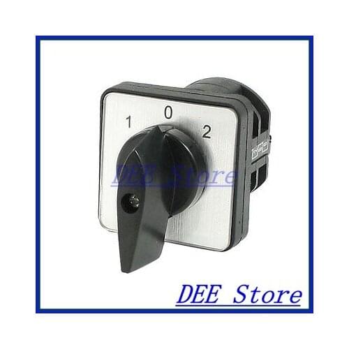 380VAC 10A 8-Terminal 3-Position ON/OFF/ON Latching Rotary Cam Changeover Switch